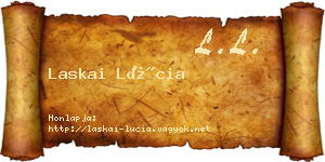 Laskai Lúcia névjegykártya